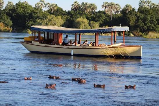 Green Ndere Island rising from the waters of Lake Victoria