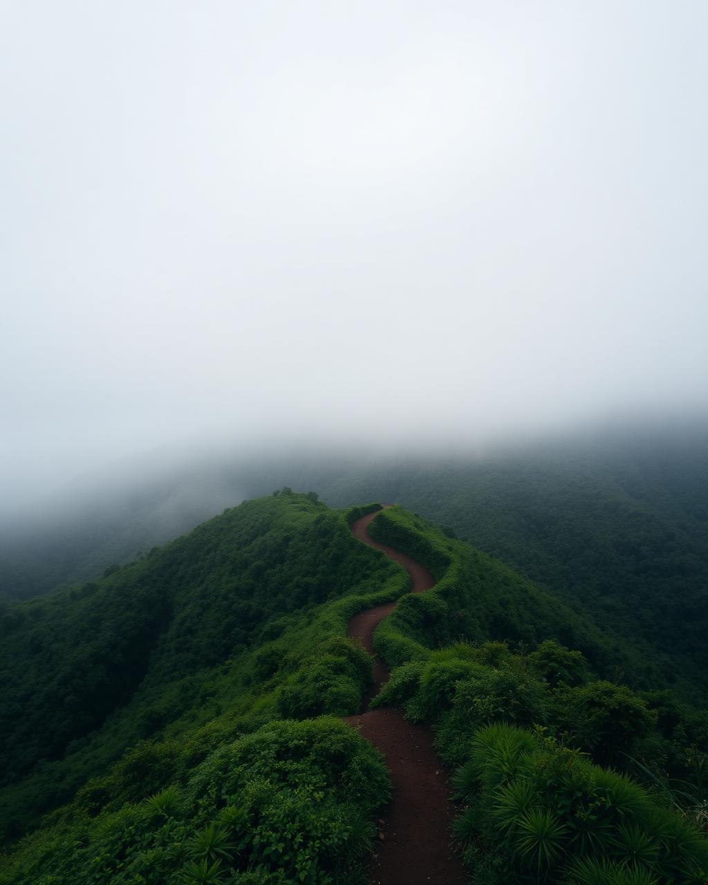 Misty highland nature trail